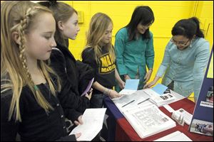 From left, Madison Williams, Kennedy Togrum, Bri Boyd, Najim Roslan, Malaysia and Annie Isdarmadji.