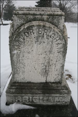 Mavor Brigham lived in Toledo most of the time from 1835 until his 1897 death. His grave is in Forest Cemetery.