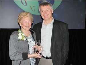 Mary Ann LaValley and son Dan accepted the Diamond Eagle Award.