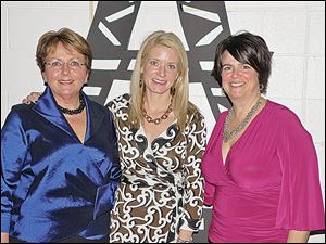 From left, Honorary Notre Dame Academy alumnae Pat Kuhr, with event chairmen Stacy Langenderfer, and Jo Ann Savage.