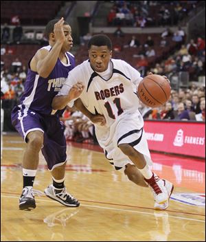 Damond Powell, who led Rogers to the Division II state semifinals, was the City League boys basketball player of the year.