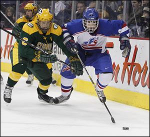 Tyler Murphy of St. Francis was named the player of the year in the Northwest Hockey Conference Red Division. The Knights won the state championship.