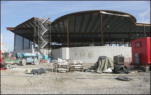 Construction continues for the Hollywood Casino in Toledo, scheduled to open in the first half of 2012 with 2,000 slot machines and 60 table games.