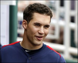 Cleveland Indians' Grady Sizemore smiles about his recovery from major knew surgery. 