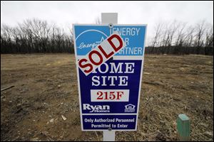 A sold home site is shown in Canonsburg, Pa.