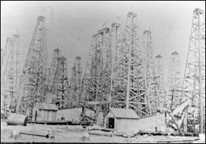 Oil derricks once dotted the landscape in North Baltimore, Ohio. From 1895 to 1903, Ohio was America’s top oil-producing state. Pennsylvania produced the nation’s first commercial oil well in 1859. The Lima-Indiana oil field that fueled the boom was abandoned as oil became tougher to extract and the vast oil fields of Texas and Oklahoma were found.