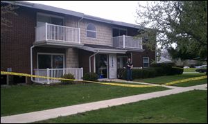 The scene of the stand-off Wednesday between Robert Blackwell and police in Bowling Green.