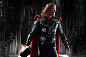 Chris Hemsworth as Thor.