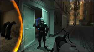 A Screen shot from Portal 2.