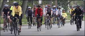 About 200 bikes took part in the local Ride of Silence between Ottawa Park and Toledo Children's Hospital.