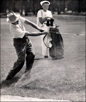 Sam Snead had the help of a caddie at Inverness in 1950. The club requires members younger than 60 to use a caddie if they can walk.