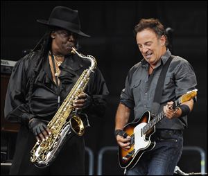 U.S. rock singer Bruce Springsteen, right, and saxophonist Clarence Clemons  perform during a 2009 concert.