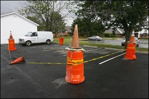 About 20 gallons of gasoline was spilled  in the parking lot behind Hull and Associates,  an engineering and environmental consulting company on Glendale Avenue.  The damage and loss of fuel will cost about $5,000.