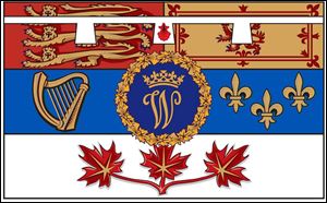 This artist's rendering provided by the Canadian government shows the design of the personal flag to be used by Prince William, the Duke of Cambridge, while he is on his visit to Canada. 