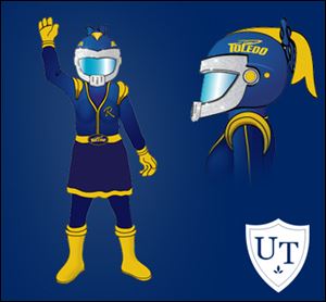 Toledo released an artist’s rendering of its second mascot, a female version of Rocky, which will be unveiled at an Aug. 31 pep rally.