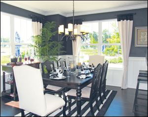 Invite friends to dine in this elegant dining room.