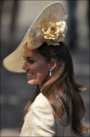 Britain's Catherine, Duchess of Cambridge, arrives for the wedding.