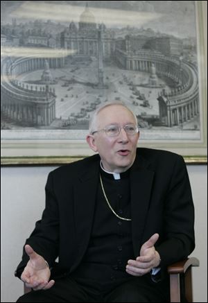 Bishop Blair is satisfied that Catholic health care in the Toledo diocese complies with ethical directives.