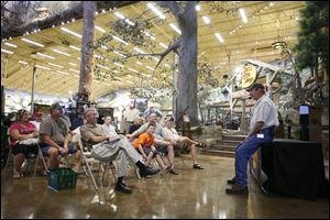 Pro Hunting team member Bob Foulkrod speaks during Bass Pro Shops Outdoor World. The event offers opportunities to learn tips and techniques for a more successful day in the field.