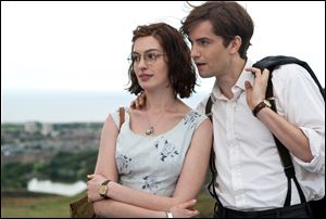 Anne Hathaway, left, and Jim Sturgess star in the film 'One Day.'