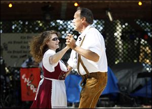 Dawn Krupinsky and her husband, Walter, of St. Clair Shores, Mich., came to Oak Shade Grove dressed and ready to polka along with thousands of others who come to the festival, now in its 46th year.