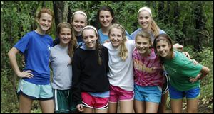 The Northview girls cross country team is ranked eighth in the state. The top runners are: from front left: Moe Dean, Laura Judge, Alison Work, Abby Masters, Rachel Audet and Mallory Small; from back left: Katelyn Work, Janelle Noe and Robin Foster.