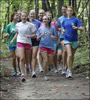 The top runners are (from  front left): Abby Masters, Alison Work, and Moe Dean.