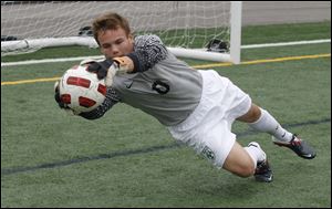 Ottawa Hills goalie Michael Geiger.