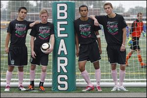 The Ottawa Hills power quad from left: Brandon Zakeri, Logan Glosser, Ahmed Abdel-Halim and Blake Pappas.