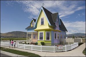 Clinton and Lynette Hamblin have bought the full-scale rendition of the house in Disney's animated film 'Up' in Herriman, Utah.