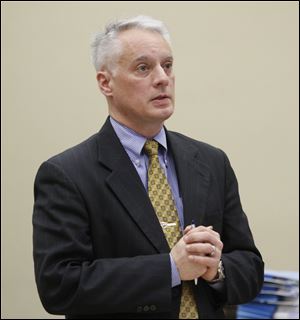 Tom Matuszak addresses Judge Gene Zmuda during Thursday's hearing.