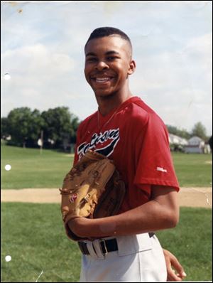 Anthony Bronaugh enjoyed playing baseball as a youth, left, and cited it as a motivating factor in his life.