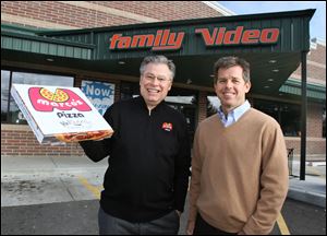 Jack Butorac, chief executive officer of Marco's Pizza, has teamed up with Keith Hoogland, president of Family Video. The agreement allows Family Video to open Marco's shops in the movie rental chain's stores.