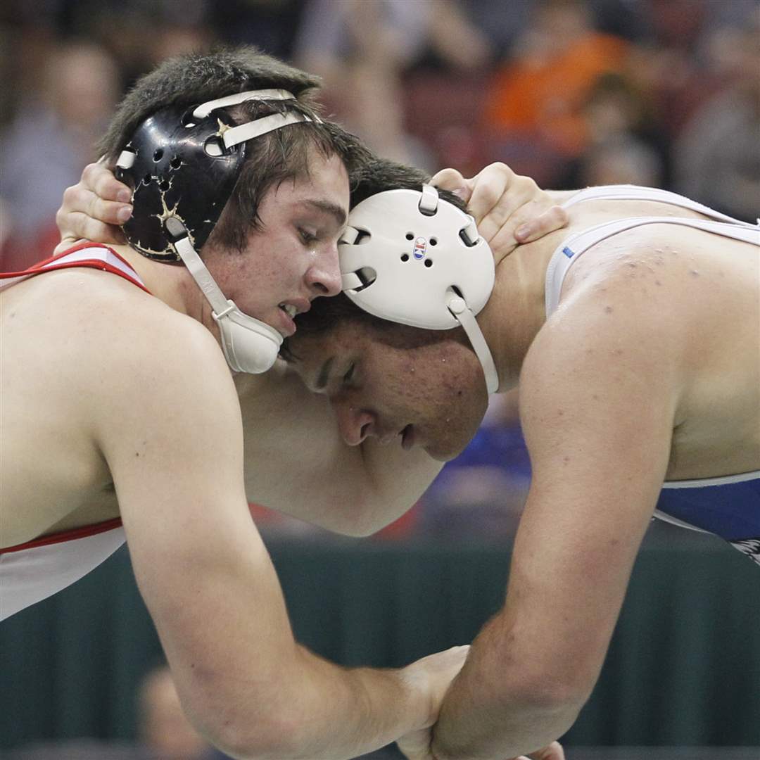 Zane-Krall-of-Wauseon-white-uniform-loses-to-Matt-Meadows