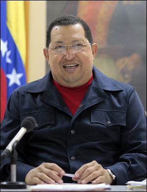 Venezuela's President Hugo Chavez speaks during a televised speech at an undisclosed location in Havana, Cuba, Saturday. Chavez appeared Sunday on television for the first time in nine days during which he underwent surgery in Cuba to remove a tumor.