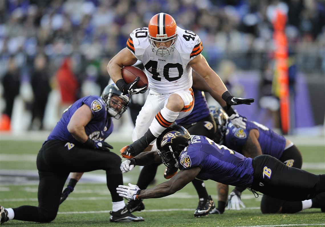 On the cover: Browns running back Peyton Hillis hands out Madden