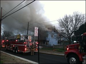 Toledo Fire and Rescue Department on the scene of a fire at 712 Buffalo.