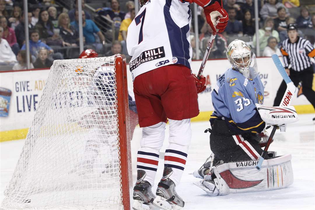 Toledo-Walleye-goalie-Alec-Richards-can-t-get-turned-around