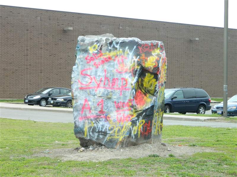 Painted messages change constantly on the spirit rocks at Northview ...