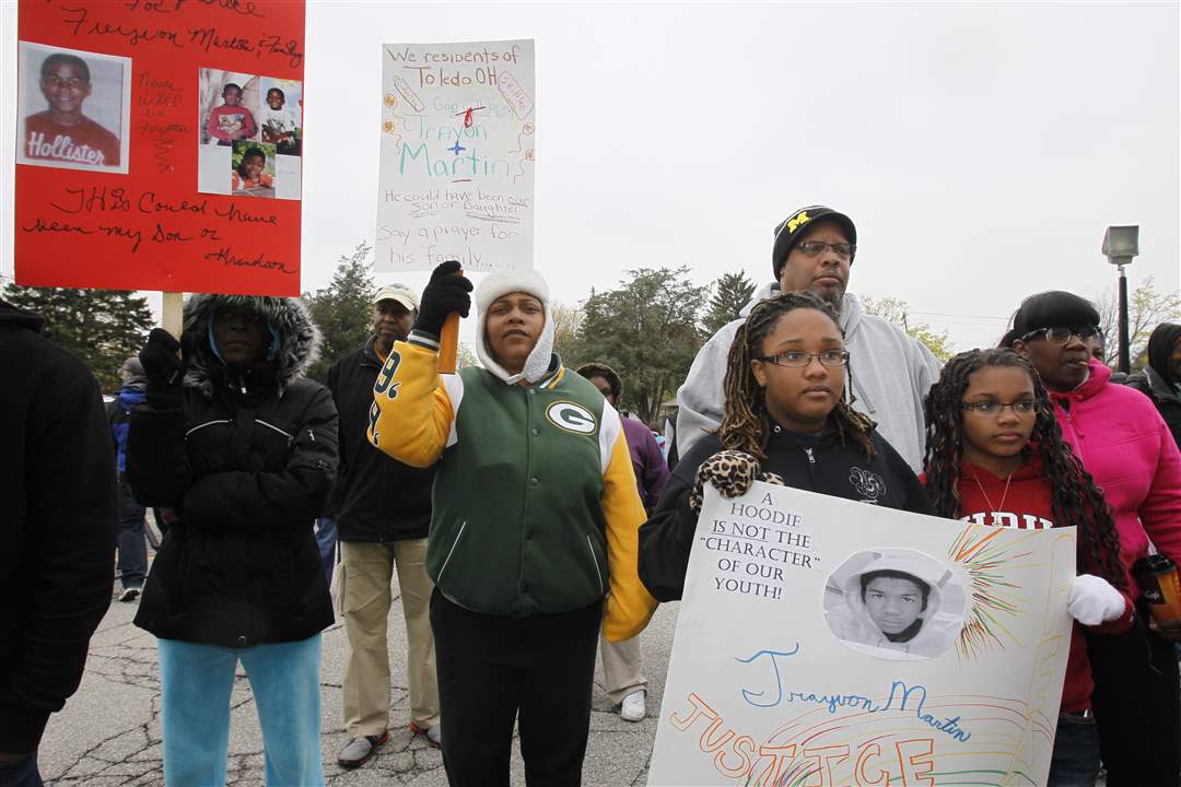 trayvon-martin-rally-LaKaren-Jones-LaQuita-Richardson-Crista-Parker-Chris-Parker-Cheyann-Parker