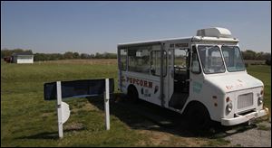 Refreshments, an integral part of any theater experience, are served from this truck at the Field of Dreams Drive-in in Liberty Center, Ohio. The family has established a second drive-in in Tiffin.