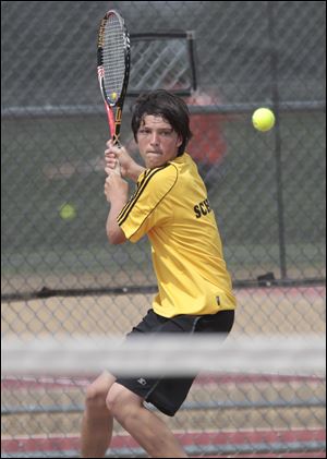 Perrysburg junior Jeff Schorsch won the NLL's No. 1 singles title by defeating Brandon Rachwal 6-0, 6-1.