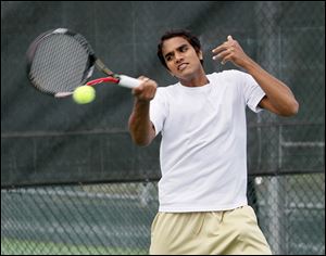 Bobby Adusumilli is the No. 1 singles player for St. John's, which is ranked No. 5 in Ohio in Division I. The senior played doubles last year, when the Titans captured a state team title.