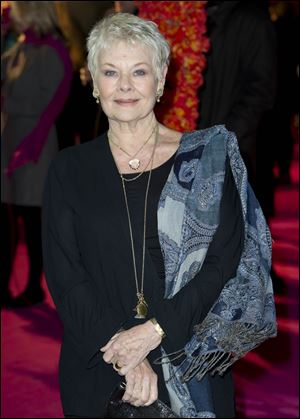 British actress, Judi Dench, arrives for 'The Best Exotic Marigold Hotel' world premiere at a central London venue.