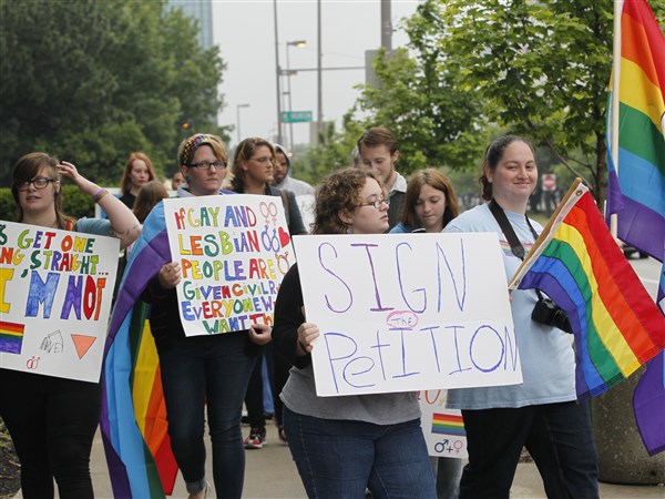 Toledo Protesters Seek Samesex Marriage Law The Blade