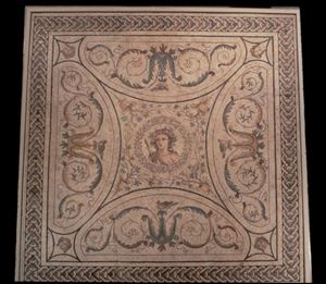 Mosaic Floor, Roman marble and glass, ca. 140 AD.