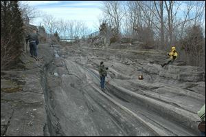 Grooves carved by glaciers on Kelleys Island are one reason the island's state park is part of the promotion.