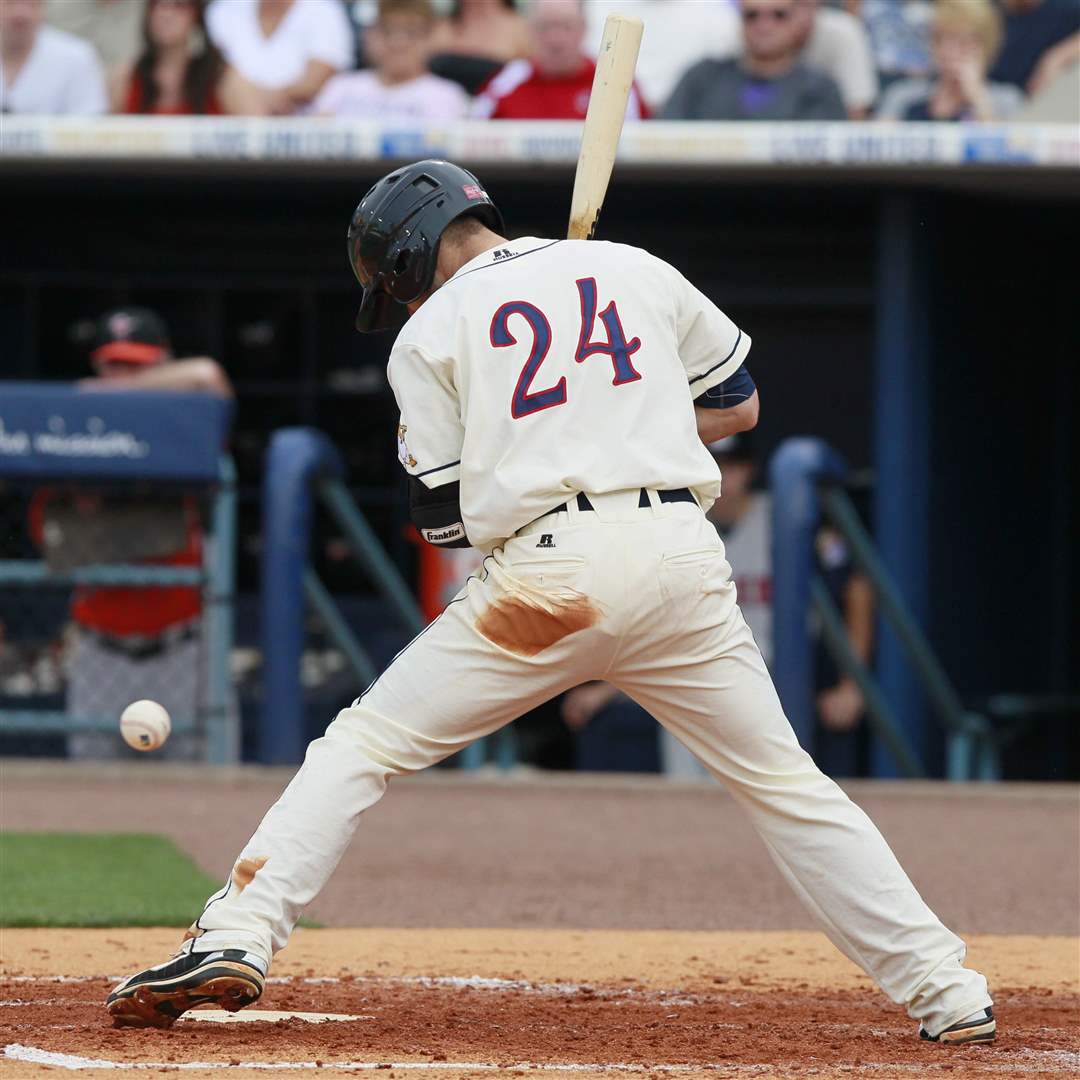 Toledo-Mud-Hens-player-Ben-Guez-gets-hit