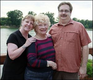 Toledo Ballet's Beer and Wine Festival special guest was artistic director emerita Marie Vogt, center, with Mari Davies, left, and Rob Koenig.