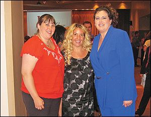 In attendance at the Wood County Humane Society Wine & Cheese Benefit were Melissa Cogar, event chairman Jill Borkowski, and board member Maria Smithers.